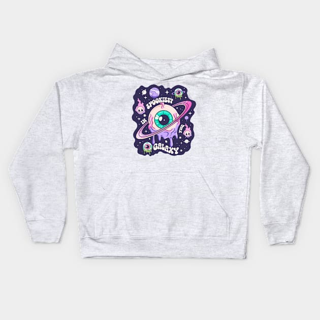 Hot goth Spookiest in the galaxy Kids Hoodie by Positively Petal Perfect 
